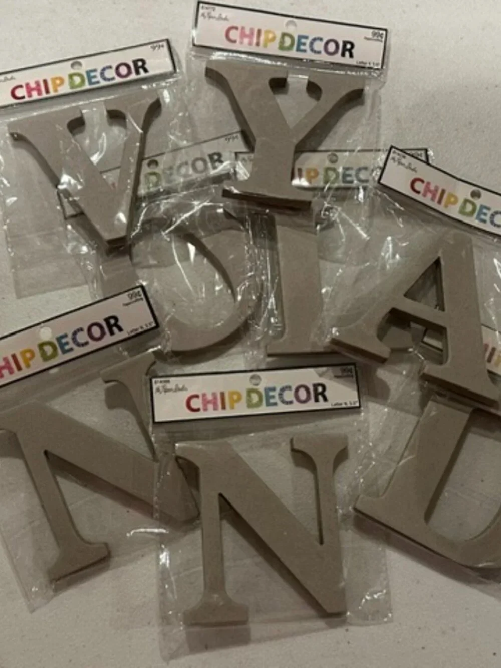 Lot of NINE (9) The Paper Studio Chip Decor 3.5